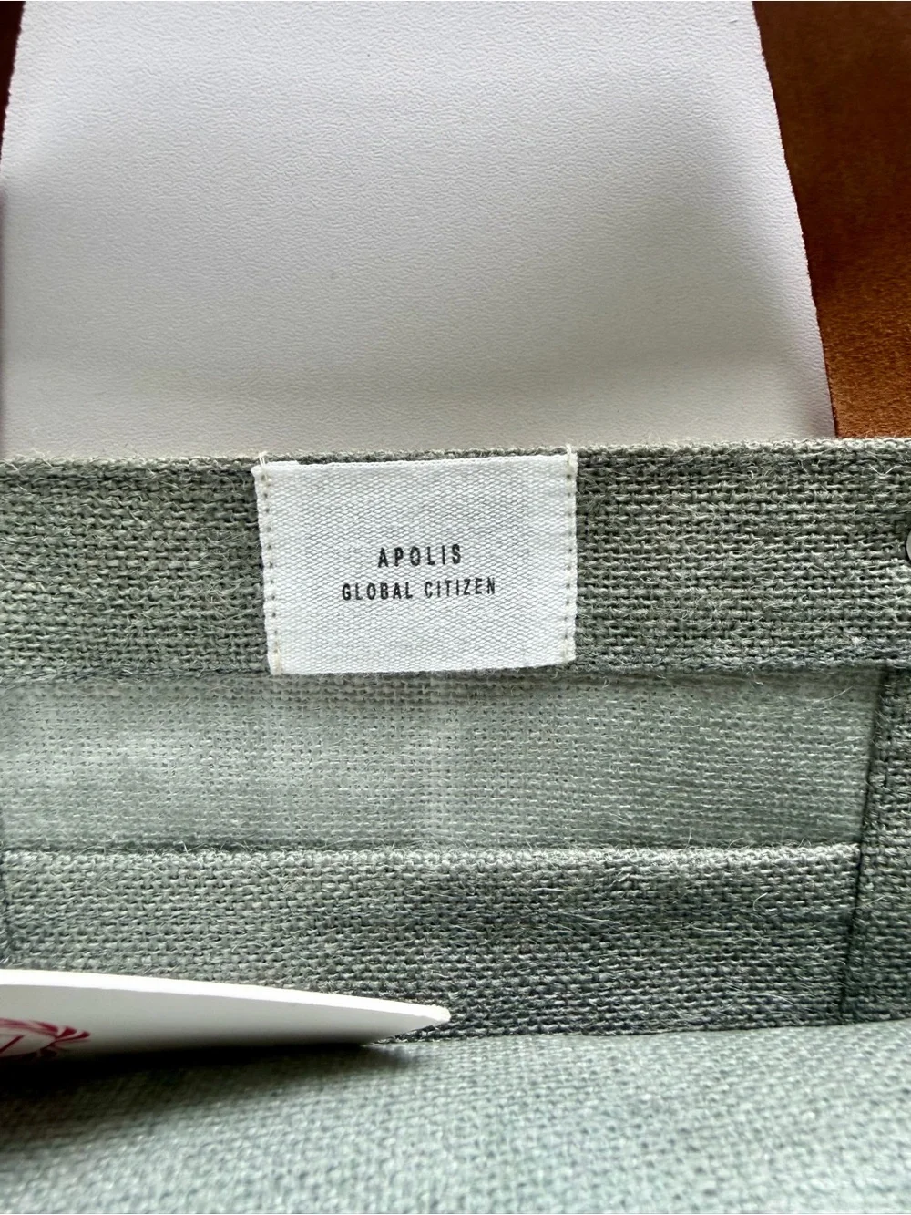 Bainbridge Island Washington USA Canvas small Tote - Gray with Tan Handles